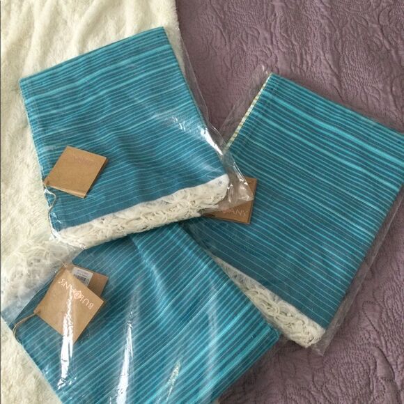 NWT ombré towel, coverup aqua, green white stripes - Picture 5 of 9